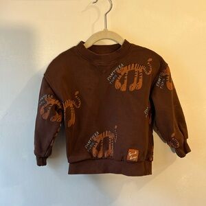 H&M Brown Tiger Print Kids Sweatshirt